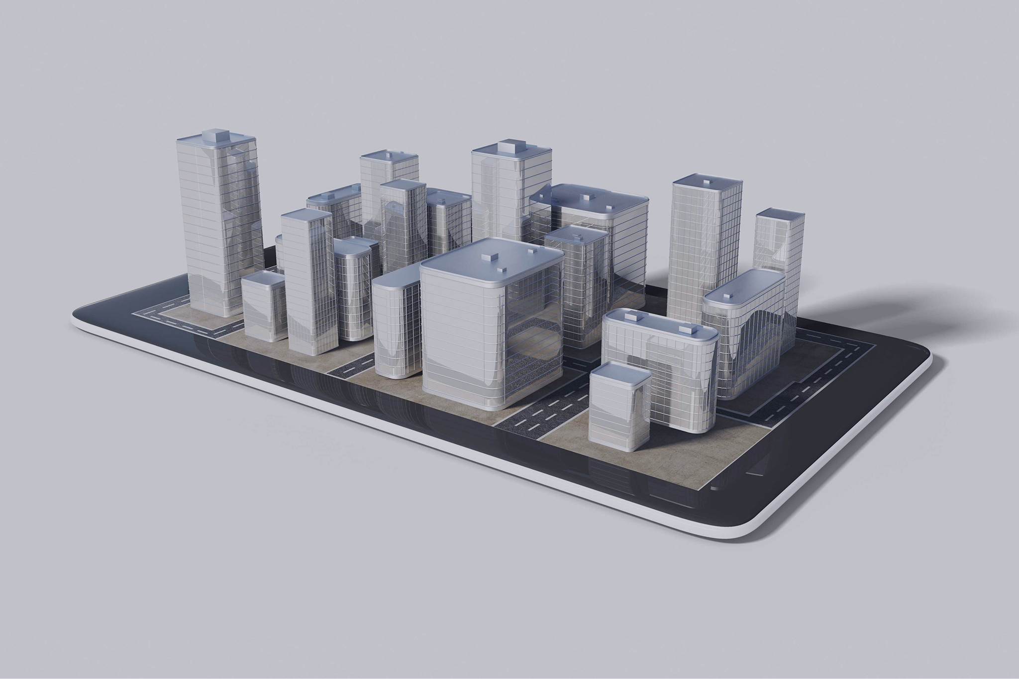 plan of the urban area in the cell phone | Structural BIM Modeling Design